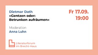 Dietmar Dath »Gentzen oder Betrunken aufräumen« Buchpremiere [upl. by Ayoted]