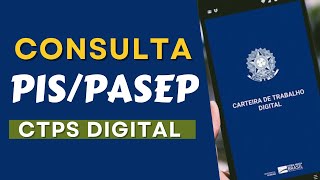 Consulta PIS PASEP PELA CARTEIRA DE TRABALHO DIGITAL [upl. by Eiduam]