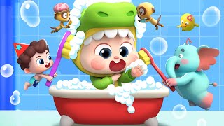 Bubble Bath Song  Row the Bathtub Boat  Nursery Rhymes amp Kids Songs  BabyBus [upl. by Lahey718]