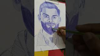 pen sketch of Virat Kohli newdrawing fanart viral shorts supportartist [upl. by Ribaudo]