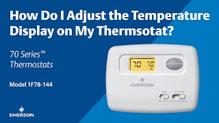 70 Series  1F78144  How Do I Adjust the Temperature Display on My Thermostat [upl. by Florance]