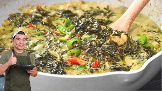 How to Cook Laing  Filipino Vegetable Recipe  Spicy Ginataang Dahon ng Gabi [upl. by Assiron436]