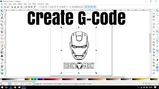 How create Gcode using inkscape software [upl. by Aihsad]