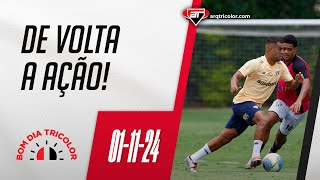 Alisson VOLTA A ATUAR em jogotreino e retorno SE APROXIMA  Bom Dia Tricolor [upl. by Hutner]