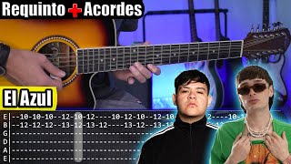 El Azul  Junior H x Peso Pluma  Requinto  Acordes  TABS  Tutorial Guitarra [upl. by Wilfred63]