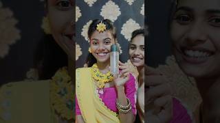 Self Bridal Haldi Makeup Tutorial 🧡ll youtubeshorts moli makeuptutorial haldi bridal sangeet [upl. by Basset]