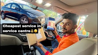 Hyundai verna service cost 2023 cheapest verna 3rd service [upl. by Noirred]