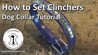 How to Set Clinchers into Leather  Dog Collar Tutorial [upl. by Llednil]