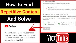 Monetization Rejected Due To Repetitive Content  Repetitive Content Youtube  Repetitive Content [upl. by Aschim]