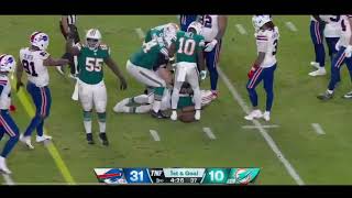 Tua Tagovailoa Injury Concussion  Miami Dolphins vs Buffalo Bills TNF [upl. by Arvin]