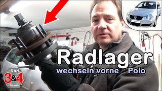 Radlagerschaden hören u erkennen Radlager u Traggelenk austauschen bei VAG  VW Polo 9n [upl. by Airebma]