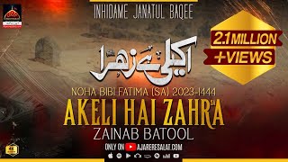 Noha  Akeli Hai Zahra Sa  Zainab Batool  2017 [upl. by Pacifa]