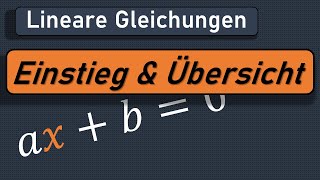 Lineare Gleichungen Einstieg Grundlagen einfach lineare Gleichung lösen Gleichung ersten Grades [upl. by Beeson]