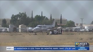 Passenger steps in to land diverted small plane at Meadows Field airport [upl. by Ocram]