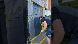 How To Prep amp Spray Paint a Composite Door in Anthracite Grey  Mask Clean amp Spray to like New [upl. by Dracir507]