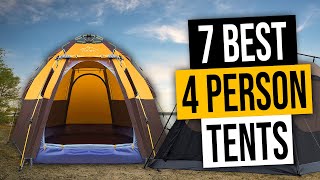 Best 4 Person Tent  Top 7 Review Buying Guide 2023 [upl. by Semyaj]