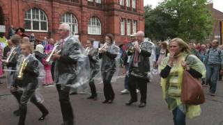 Craghead Colliery band at the 132nd Durham Miners Gala [upl. by Rickard446]