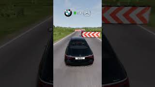 BMW G12 M760li vs Mercedes S 500 beamngdrive shorts [upl. by Sukcirdor]