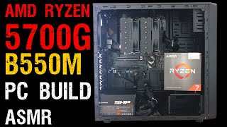 AMD Ryzen 7 5700G budget build  Asus Tuf Gaming B550MPlus  WD Blue 1TB  Crucial Pro 32GB  asmr [upl. by Eppillihp]