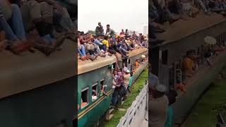 Bangladesh train full crowdtrain crowd [upl. by Laersi]