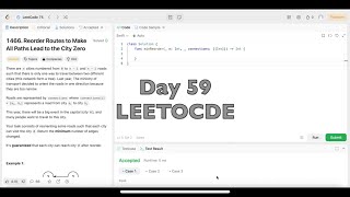 Day 59 LeetCode Problem 1466 Reorder Routes to Make All Paths Lead to the City Zero  Swift [upl. by Aber]
