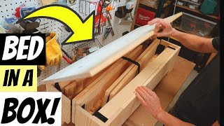 DIY Folding Bed Frame Twin Size  Plans Available  Woodworking Project [upl. by Bibby]