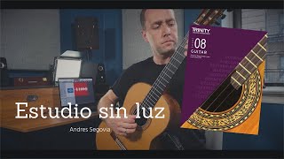 Estudio sin Luz Andrés Segovia  Trinity College London Classical Guitar Grade 8 [upl. by Rekcut412]