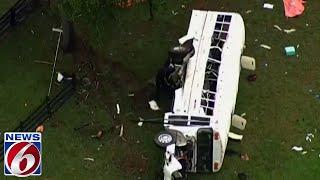 Mexican citizens were traveling to work at a Florida farm when a pickup hit their bus killing 8 [upl. by Serena503]