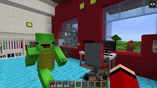 JJ and Mikey in Minecraft Challenge Maizen [upl. by Yewed813]