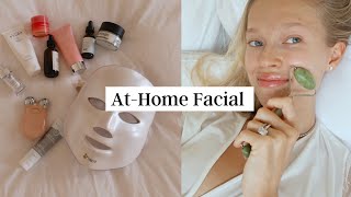 AtHome Facial  Model Skincare Routine  Vita Sidorkina [upl. by Nayhr]