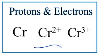 How to find Protons amp Electrons for the Cr Cr2 and Cr3 [upl. by Middlesworth407]