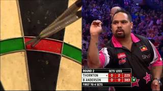 Thornton v B Anderson  14  Round 2  World Darts Championship 2014 [upl. by Tina739]