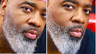 HOW TO LINE UP BEARD BLACK MAN  BEARD TRIMMING [upl. by Kazmirci279]