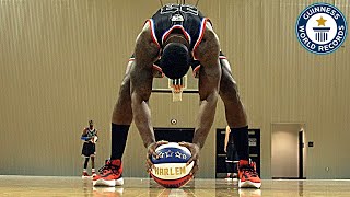 HARLEM GLOBETROTTERS SET 18 NEW WORLD RECORDS  Guinness World Records [upl. by Kubis]