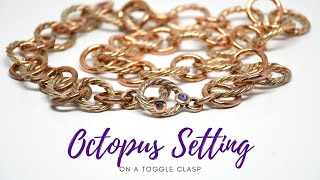 Stone Setting Tutorial For Jewellers  Octopus Setting In A Toggle Clasp  Metalsmith Academy [upl. by Viccora]