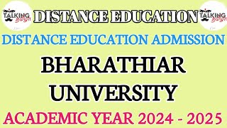 BHARATHIAR UNIVERSITY  DISTANCE EDUCATION  AY  2024  NOTIFICATION RELEASED talkingtamila [upl. by Wilser]