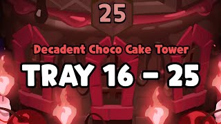 DECADENT CHOCO CAKE TOWER GUIDE  TRAY 1625  META TEAMS I COOKIE RUN KINGDOM [upl. by Tutt]