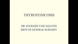 Thyroid Gland Thyrotoxicosis  part one [upl. by Naujuj376]