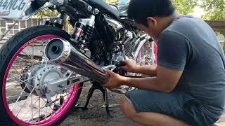 How to install plus 2 swing arm in the the tmx125 pero na ka stock hub [upl. by Sami]