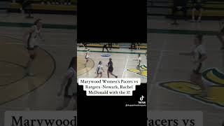 Marywood Womens Pacers Rachel McDonald with the 3 basketball college [upl. by Enelrac129]