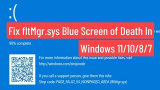 Fix fltmgrsys Blue Screen of Death In Windows 111087 [upl. by Ariamoy601]