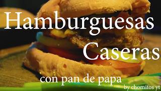 HAMBURGUESA CASERA CON PAN DE PAPA [upl. by Naeerb603]