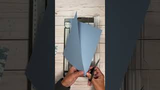 Easy triangle fun fold card tutorial 1 cut makes 2 card bases diy papercrafts funfoldcards [upl. by Lled611]