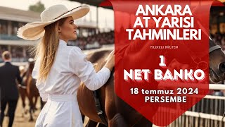 18 Temmuz 2024 Perşembe Ankara At Yarışı Tahminleri [upl. by Russon]