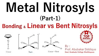 Metal Nitrosyls Part1 Bonding  Linear amp Bent NO Groups [upl. by Garrard]