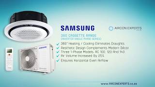 Samsung 360 Ceiling Cassette AirConditioners Range Smart  Inverter 1Ph  220V 048 [upl. by Ihp]