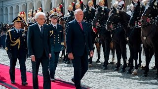 Quirinale il Presidente Mattarella incontra i Reali di Norvegia in visita di Stato [upl. by Anehc]