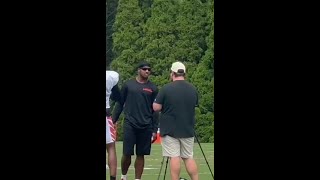 Country music star Luke Combs hangs out at Bengals camp before concert [upl. by Alih402]