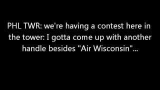 Funny ATC PHL Tower looking for a better Callsign for Air Wisconsin [upl. by Albertine]
