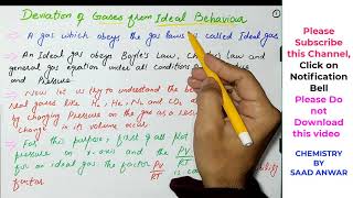 Deviation of Gases from Ideal BehaviourCompressibility FactorIdeal and NonIdeal GaesesUrdu\Hindi [upl. by Salema329]